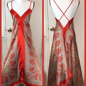 Multi Colored Asymmetrical Maxi Dress